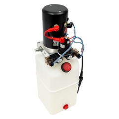 22 Mpa Hydraulic Pump 6 Quart Single Acting Dump Trailer Pump Power Unit DC 12V