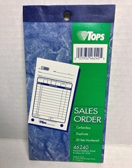 TOPS Sales Order Book #46240…2-Part Carbonless – 7 Pack – 50 pages per pack.