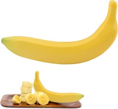 EKDJKK Artificial Fake Fruit, Realistic Banana, As Picture Show