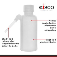 Wash Bottle, 500ml – Polyethylene – Translucent, Unbreakable – Screw Cap with…