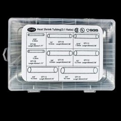 172 Pcs Clear Heat Shrink Tubing Kit Adhesive Lined Wire Tube Wrap Kit