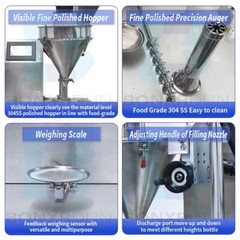 Spiral Semi Automatic Pepper Spice Coffee Powder Auger Powder Filling Machine