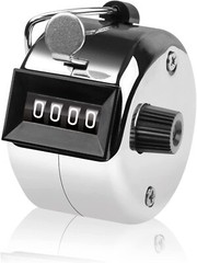 4-Digit-Number Dual Clicker Golf Hand Tally Counter Metal Handy Convenient NEW