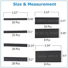 127pcs Heat Shrink Tubing Electrical Wire Insulation Cable Connection Sleeve Kit