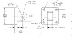 1/2″ bore Clevis Bracket BMP2-2, A-81-20(5/16-24 ) or A-81-20D( drilled hole)