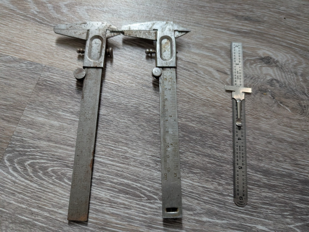 2 Vernier Caliper 6″ Precision Machinist Tool Spain and Germany plus Depth Ruler