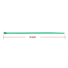 100 Pcs 6 Inch Green Zip Ties Nylon Garden Cable Zip Ties for Fence Plants
