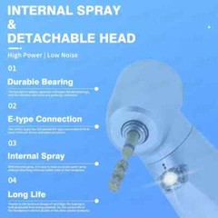 Dental LED Contra Winkelstück Handstück mit Wasser Contra Angulo Blau FG 1.6mm