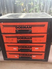 Dorman 4 Drawer Metal Parts Cabinet Original Peel & Stick Front 4 Labels Only