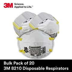 3M 8210 N95 Particulate Respirator Masks 3 Boxes 60 Total EXP 10/2025