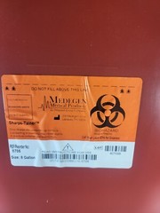 Medegen Medical Sharps-Tainer Case 8705 Container, 8 Gallons, Red, 10/Case