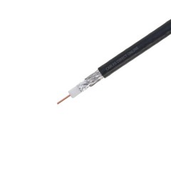 RG6 500FT Cable Bulk Coaxial Wire Dual Shield 18AWG Black Coax Satellite TV