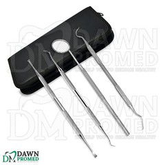 4 Pcs Dental Teeth Cleaning Kit Dentist Scraper Pick Tool Plaque Remover Set