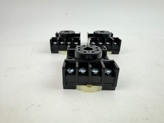 x(3) Custom Connector OT08 8 PINS Din Relay Socket, 10A, 600 VAC,