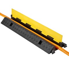 VEVOR Cable Protector Ramp Rubber Cord Cover 22000 lbs/axle Capacity 1 Channel