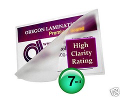 Hot Laminating Pouches 2-1/4 x 3-3/4-inch Business Card [pack of 100] 7 Mil
