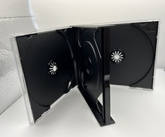 3 NEW CHUBBY 24MM Double (2) CD CASE WITH BLACK TRAY, ASSEMBLED, 1057Q+QJ01