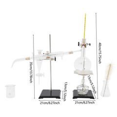500ml Essential Oil Distillation Kit Lab Apparatus Distillation Glassware Set