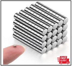 200Pcs Small Magnets, 3×2 mm Mini Tiny Round Magnets, Micro Magnets for Crafts,