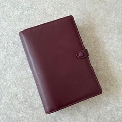 Filofax 1980s Late Bible Size System Notebook Italian Calf Leather Vintage