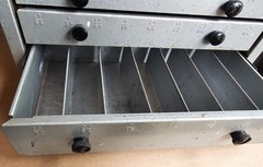 INDIVIDUAL SLOTTED 3 Drawer STACKABLE Parts Cabinet 26 slots 1/16 1/2 Dividers