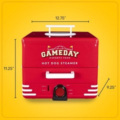 Compact Hot Dog Steamer and Multi-Appetizer Warmer – Ideal for Gatherings!