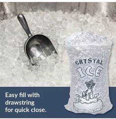 8 lb / 10 lb / 20 lb Ice Bags with Drawstring Commercial Grade CHOOSE QUANTITY