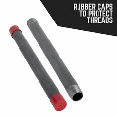 1 in. X 72 in. Black Pipe 4 Pack