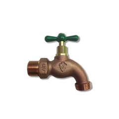 Arrowhead Brass 3/4 in MIP X 3/4 in MHT Brass Hose Bibb 302LF