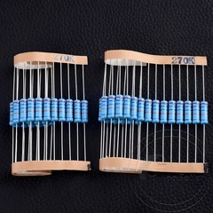 1/4W Metal Film Resistors 0.1% tolerance 1 ohm to 10M ohm available 20 pack