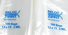 200 Bags 13 x 15″ Clear 2mil Large Reloc Zippit Reclosable Bags Top Lock Jumbo