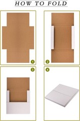 50 Pack LP Mailers, 12.8×12.8×1 inch Vinyl Record Shipping Boxes