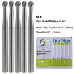 Wave Dental Carbide Bur Round Diamond Bur Long Round Ball Surgical High Speed FG