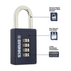 40mm Zinc Diecast Sport Combination Padlock with 1-3/16 inch Shackle