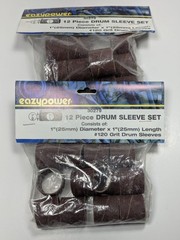 EAZYPOWER (30279) Industrial Quality Drum Sleeves 12 pk 120 Grit 1″X1″ Qty 2