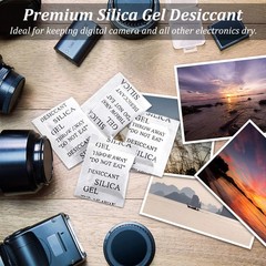 Silica Gel Packets, 100PCS 5 Gram Transparent Desiccant Packs for Storage, Mo.