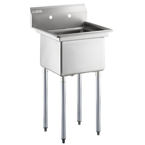 24″W x 23 1/2″L Stainless Steel One Compartment Commercial Utility Sink