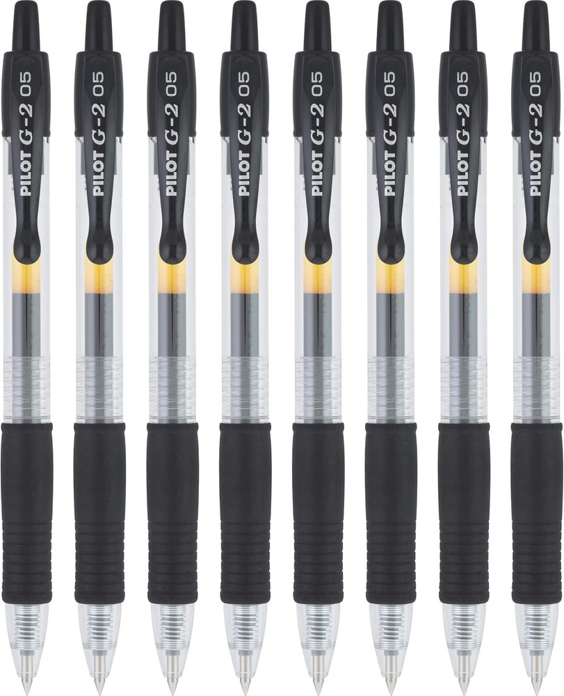 Pilot G2 Premium Gel Roller Pens, Extra Fine Point 0.5 mm, Gel Pens Black, Pack