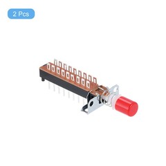 2pcs 50MA DC 30V 18 Pin 1 Position Soldering DPST Push Button Power Switch