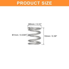 Wire Diameter 0.039″, OD 0.31″, Free Length 0.39″ Mechanical Compressed Spring