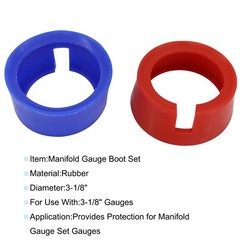 49190 Boot for Yellow Jacket HVAC Gauge Boots 3-1/8″ 1 Pair Red Blue…