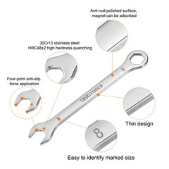 Thin Combination Wrench Set 4/4.5/5/5.5/6/7/8/9/10/11mm with 6-Point Ended