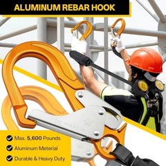 TRSMIMA 6FT Twin Leg Self Retracting Lanyard for Roofing and Construction