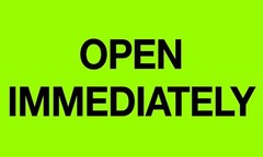 Tape Logic Aviditi Tape Logic 3″ x 5″”Open Immediately” Fluorescent Green War…