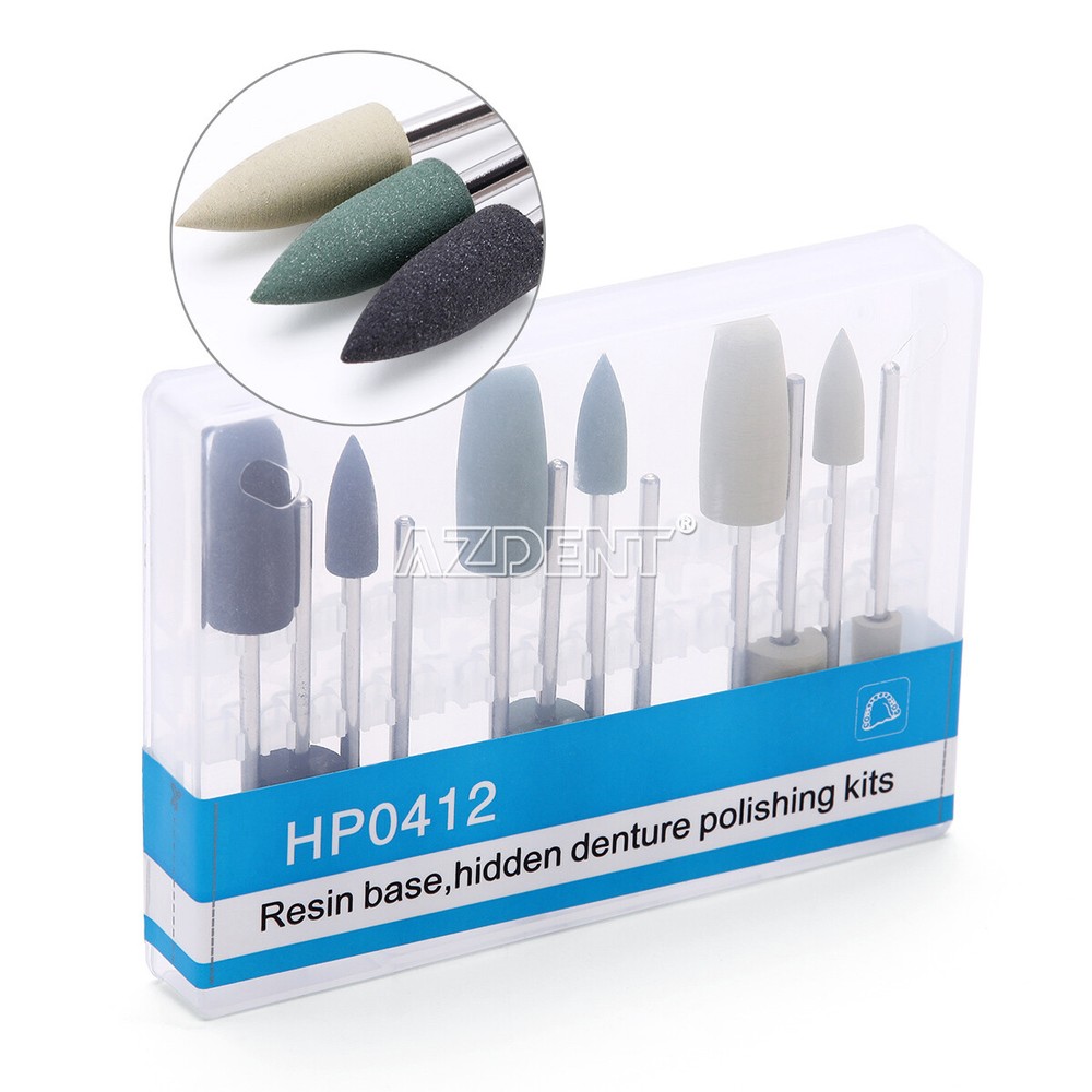 Dental Polishing Kit Diamond Rubber Polisher Composite Resin Base For Handpiece