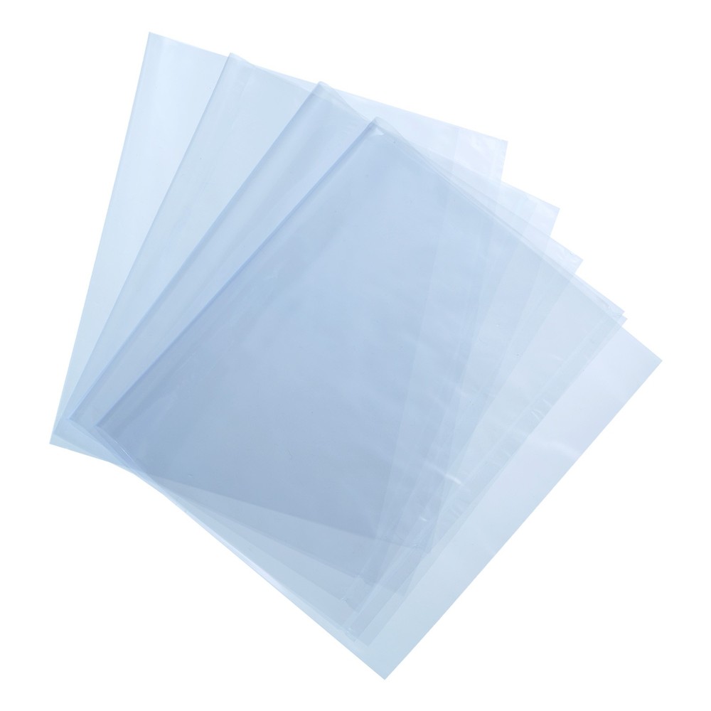100Pcs 19.5×12 Inch Shrink Wrap Bags, Blue Clear PVC Heat Shrink Wrap