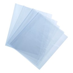 100Pcs 19.5×12 Inch Shrink Wrap Bags, Blue Clear PVC Heat Shrink Wrap