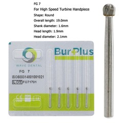 Wave Dental Round Bur FG High Speed Carbide Burs Friction Grip FG 1/4 1/2 4 6 8