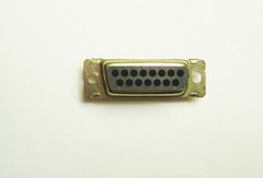AMP/TE 205205-1 DB15 Female Receptacle Connector 15 Pin (for Snap-in Contacts)