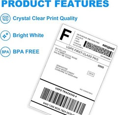 500 4×6 Fanfold Direct Thermal Direct Shipping Labels for Zebra & Rollo Printers